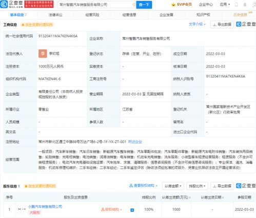 小鹏汽车战略布局再落一子 新公司成立，深化销售与出行服务网络